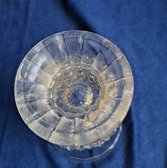 Handcut Crystal Clear Stemmed Vase - Picture 2 of 7